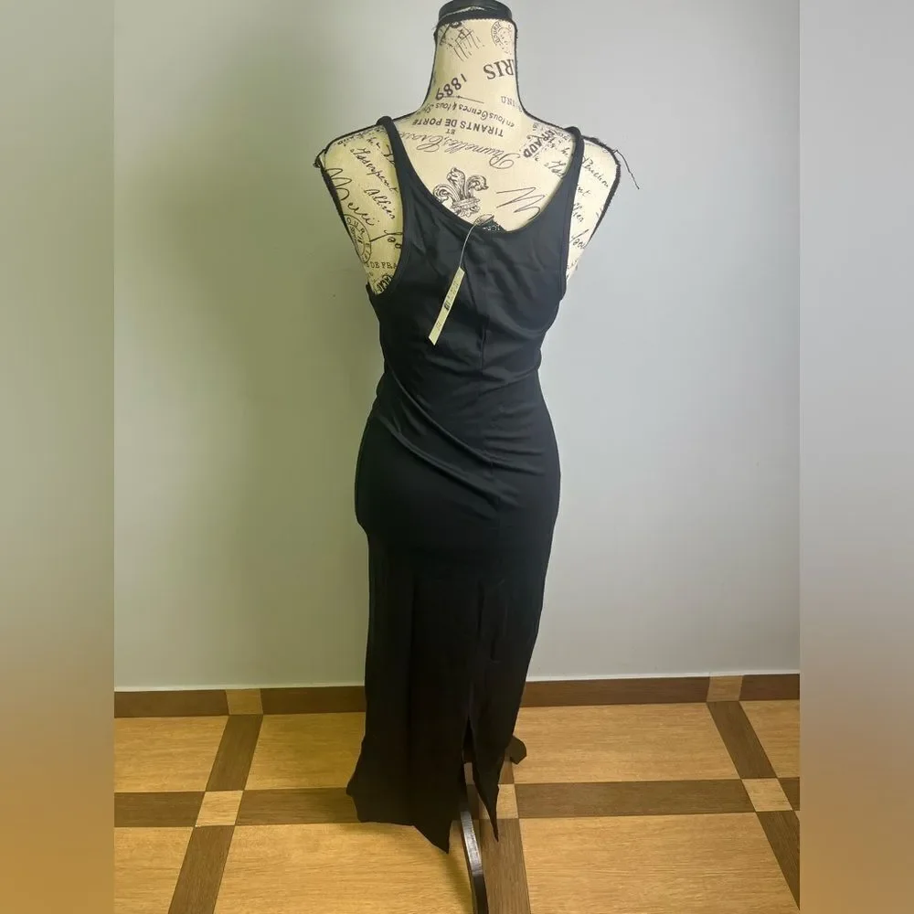 J.Crew  Long Tank Dress in Black NWT Size S